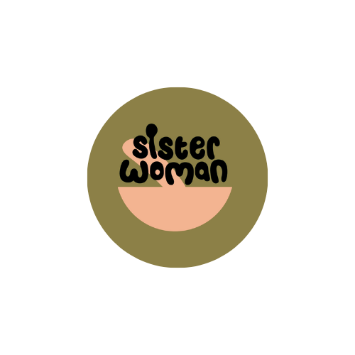 Logo of sister vegan, green circle with brown wooden