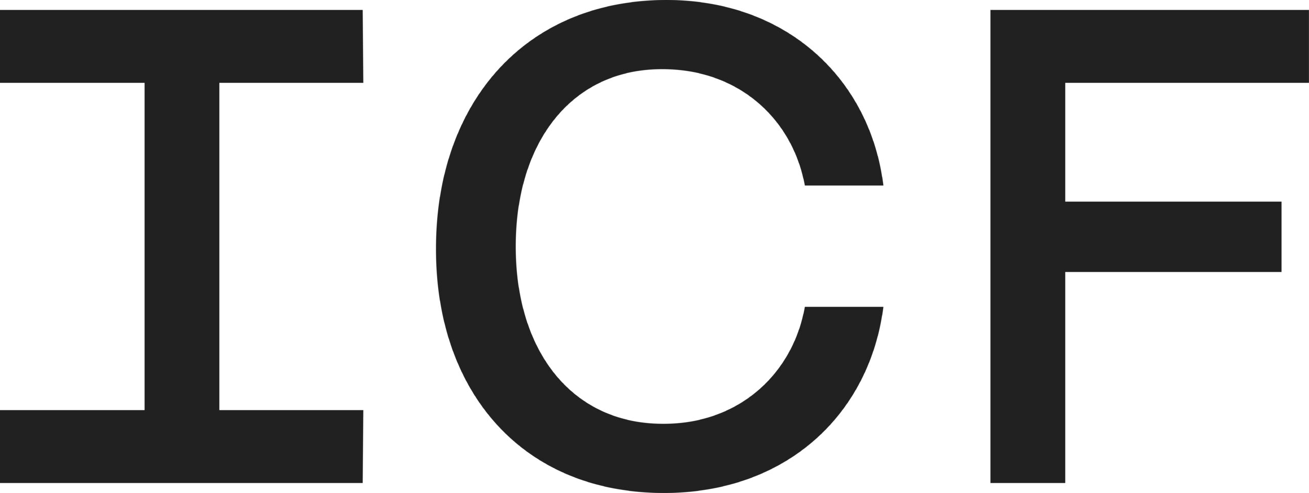 black text on white background reading ICF
