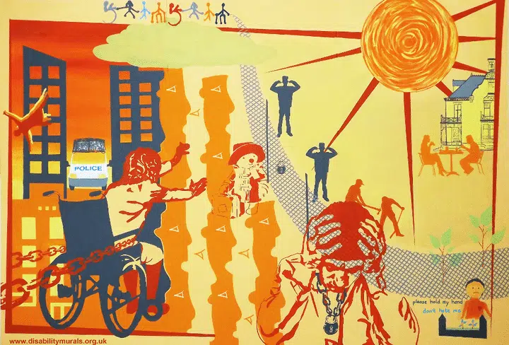 Disability Murals with artwork led by Andrew Bolton