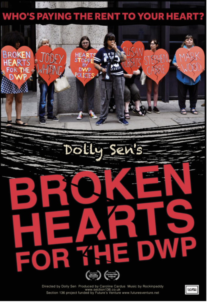 Poster of Multiple film festival winner, Broken Hearts for the DWP is a short documentary