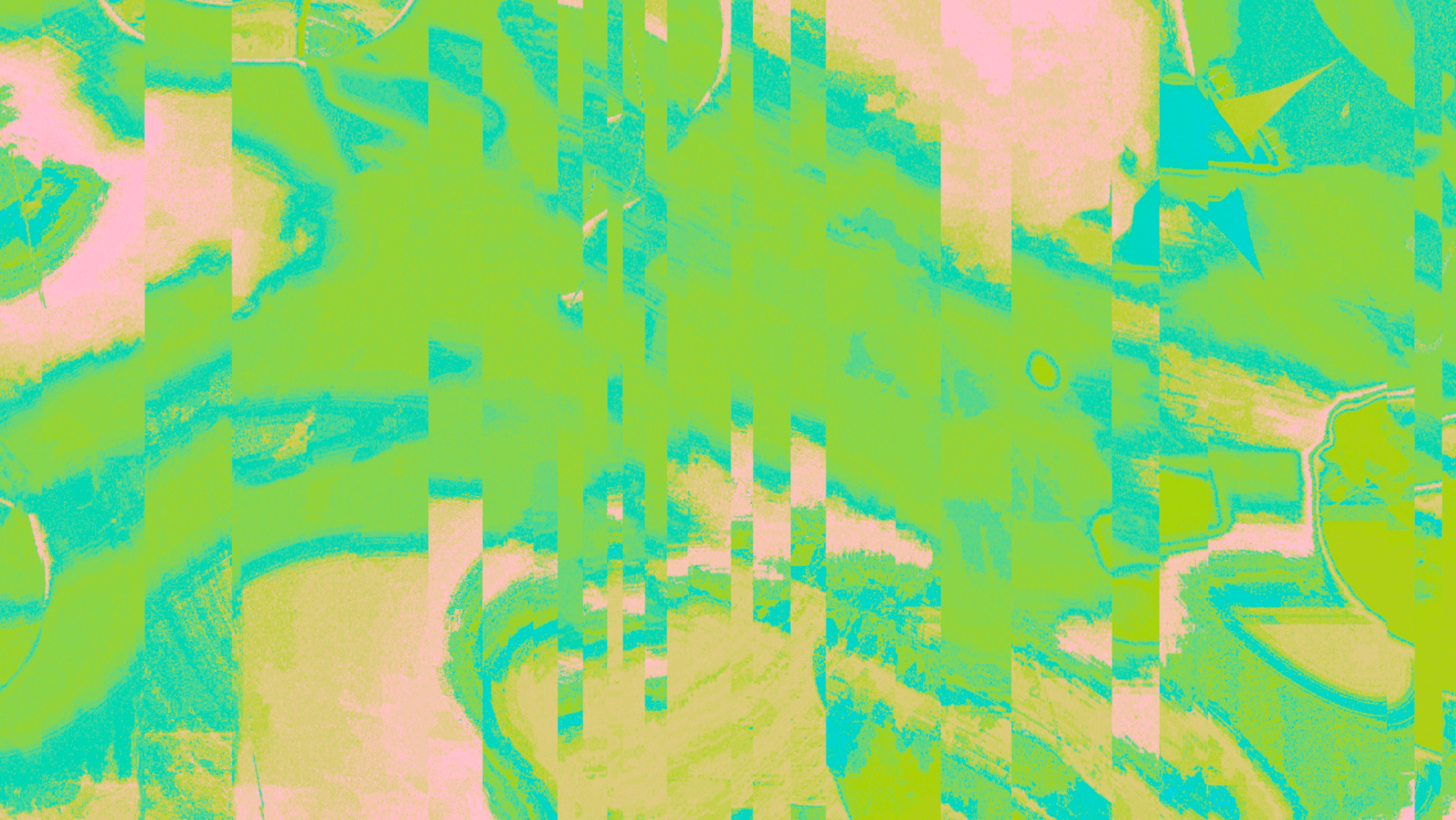 abstract swirls of lime green and light pink